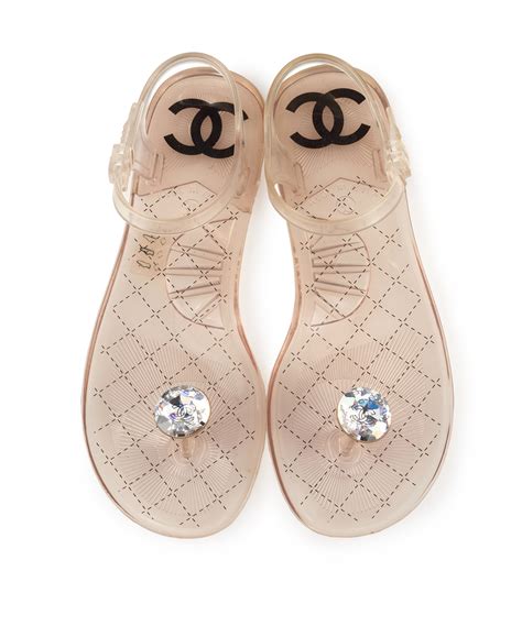 cheap chanel jelly sandals|chanel transparent sandals.